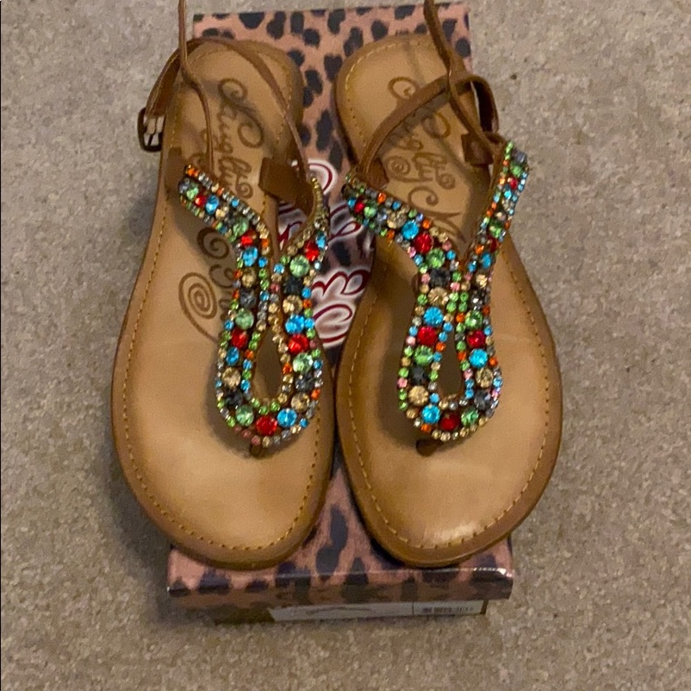 Naughty monkey pony pass sandals multicolor